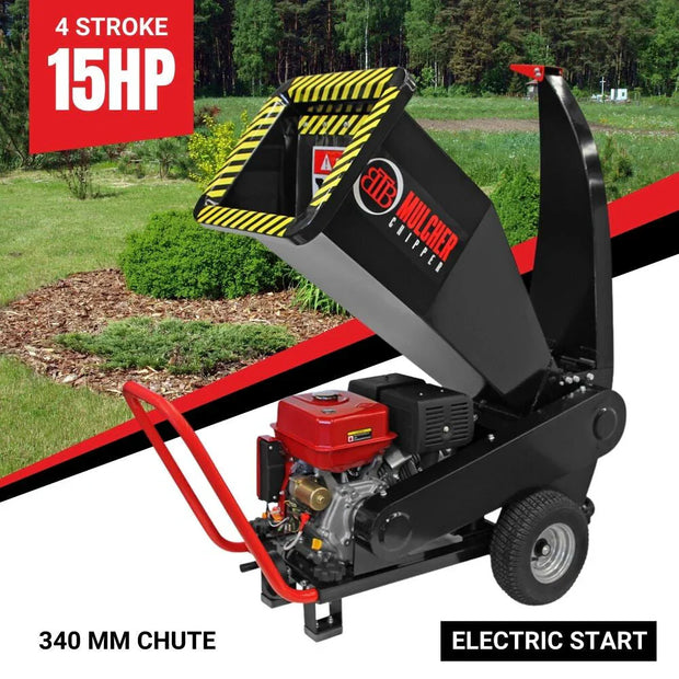 BBT 9000 Series Electric Start Garden Wood Chipper/Mulcher